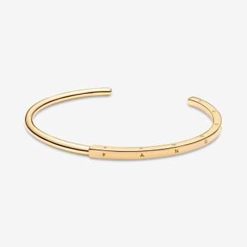 Pandora Signature I-D Open Bangle-Pozlacené