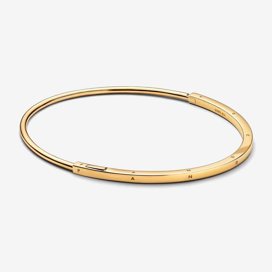 Pevný náramek Pandora Signature s I-D Pevny naramek Pandora Signature s I D