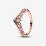 Prsten Pandora Timeless Přání s plovoucím pavé-Pozlacené růžovým zlatem Prsten Pandora Timeless Přání s plovoucím pavé-Pozlacené růžovým zlatem