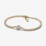 Tenisový náramek Třpytivá aureola-Pozlacené Tenisový náramek Třpytivá aureola-Pozlacené