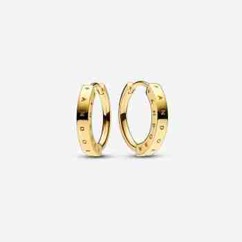 Kruhové náušnice Pandora Signature s I-D