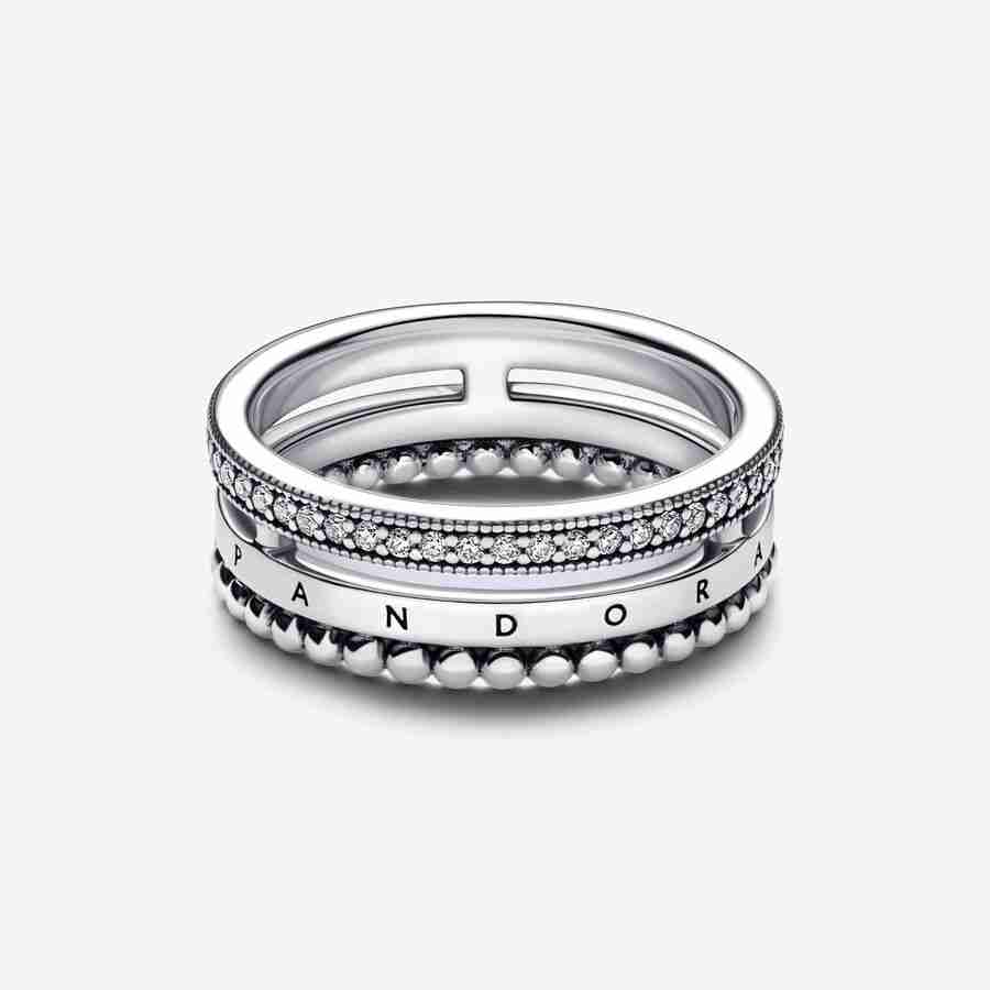 Prsten Pandora Signature Logo, pavé a kuličky_3
