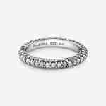 Prsten Pandora Timeless s jednou řadou pavé