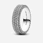 Prsten Pandora Timeless se třemi řadami pavé Prsten Pandora Timeless se třemi řadami pavé