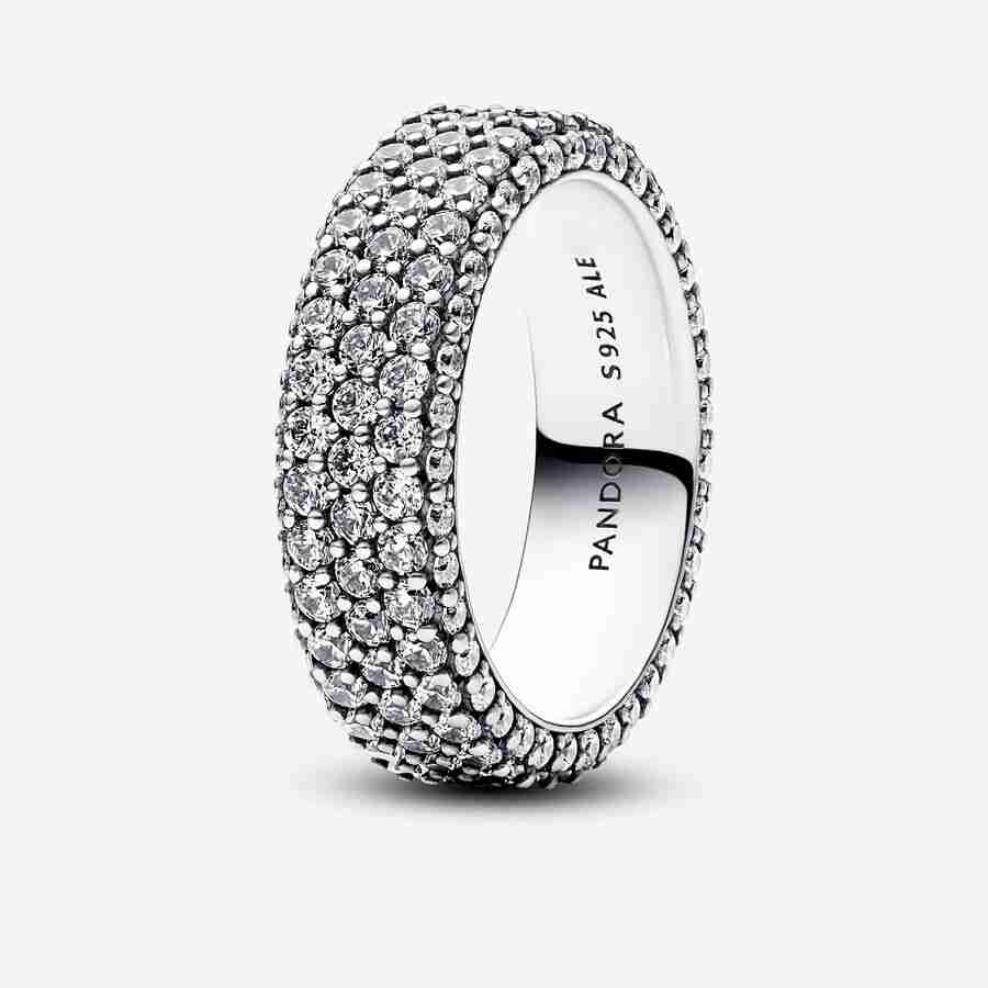 Prsten Pandora Timeless se třemi řadami pavé Prsten Pandora Timeless se tremi radami pave