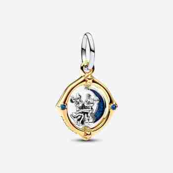 Visací přívěsek Disney Mickey Mouse a Minnie Mouse Dvoubarevný otáčející se měsíc