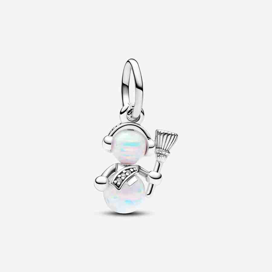 Visací přívěsek Opaleskující sněhulák Visaci privesek Opaleskujici snehulak