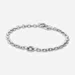 Výrazný řetízkový náramek Pandora Signature Pavé