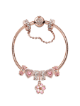 Sada náramků Rose Gold Cherry Blossom a Love 1