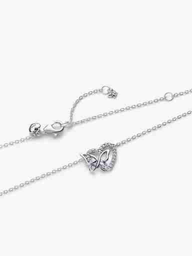 Náhrdelník s náhrdelníkovým přívěskem Propletené srdce a motýl_1